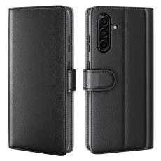 Samsung Galaxy A37 5G Fodral Premium &Auml;kta L&auml;der Svart