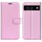 Google Pixel 8 Fodral Litchi Textur Ljus Rosa