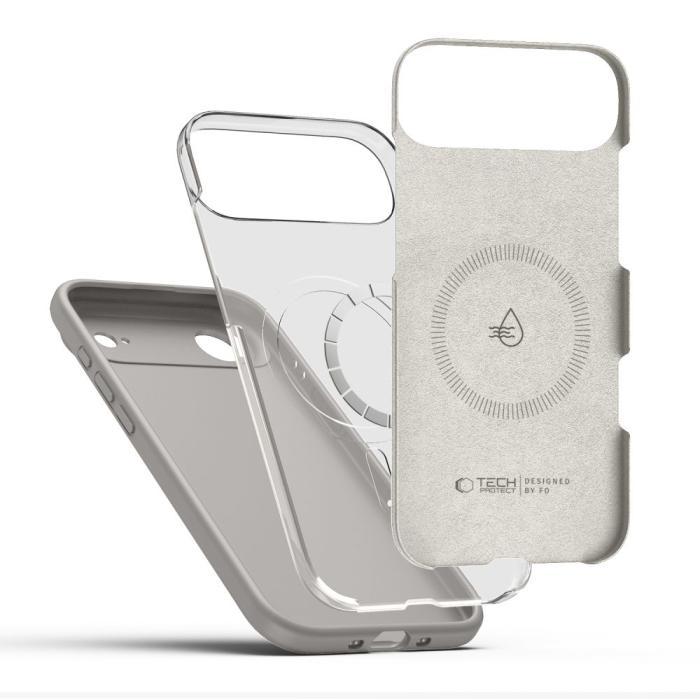 Bild 2, Tech-Protect iPhone Air Skal MagSafe Silicone Stone Grey