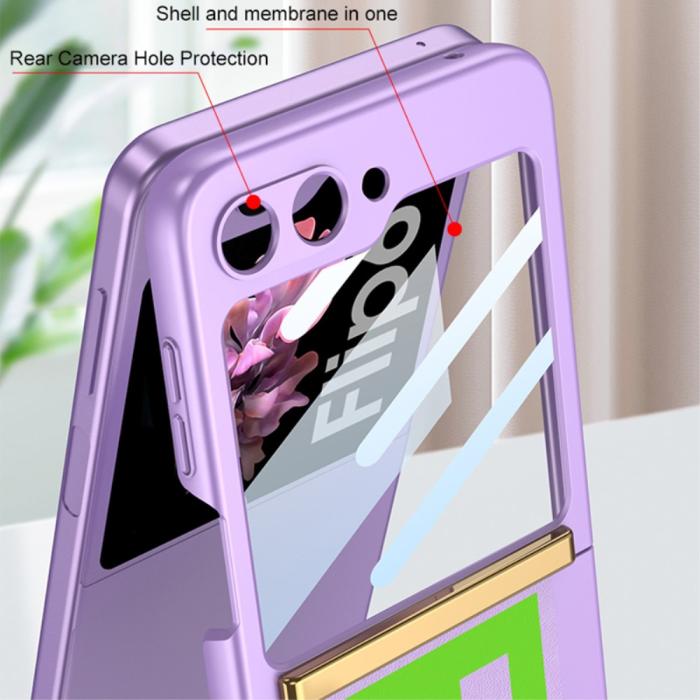 Bild 3, GKK Galaxy Z Flip 6 / 7 FE Skal Bälte Hybrid Lila/Grön