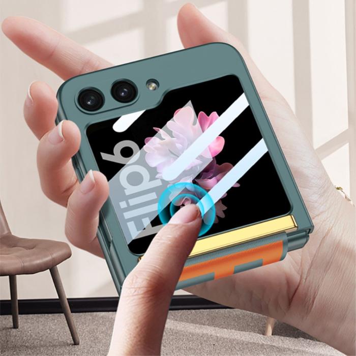 Bild 6, GKK Galaxy Z Flip 6 / 7 FE Skal Bälte Hybrid Lila/Grön