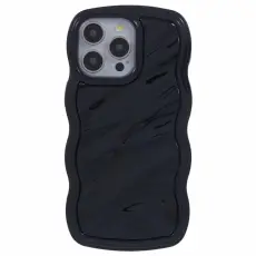 iPhone 14 Pro Mobilskal Wavy Textur Svart