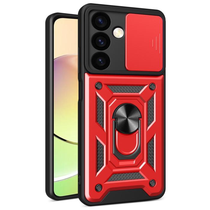 Bild 1, Samsung Galaxy S24 Plus Skal CamShield Hybrid Ring Röd