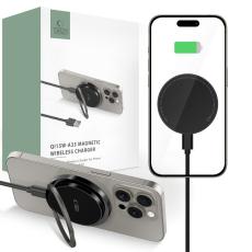 Tech-Protect 15W Qi Magnetisk MagSafe Laddare Tr&aring;dl&ouml;s Svart