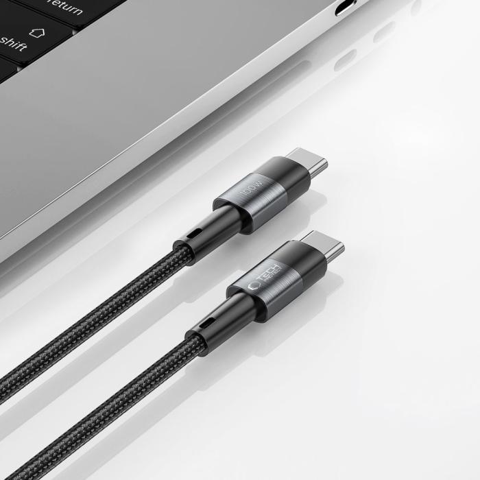 Bild 4, Tech-Protect 0.25 m 100W/5A PD USB-C - USB-C Kabel UltraBoost Grå