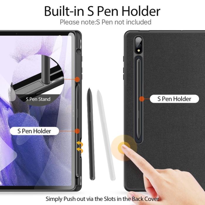 Bild 3, DUX DUCIS Galaxy Tab S9 Plus Fodral DOMO Tri-Fold Svart