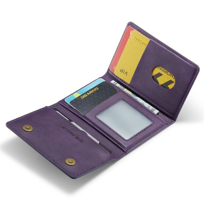 Bild 3, DG.MING Plånbok RFID Skydd Med Sedelficka Lila