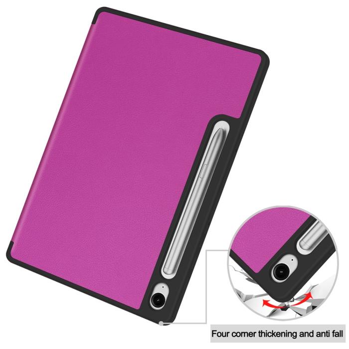 Bild 6, Samsung Galaxy Tab S10 Lite Fodral Tri-Fold Pennhållare Lila