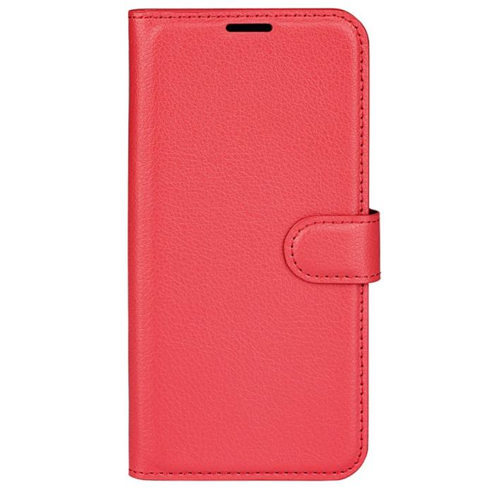 Bild 5, Samsung Galaxy S24 Fodral Litchi Läder Röd