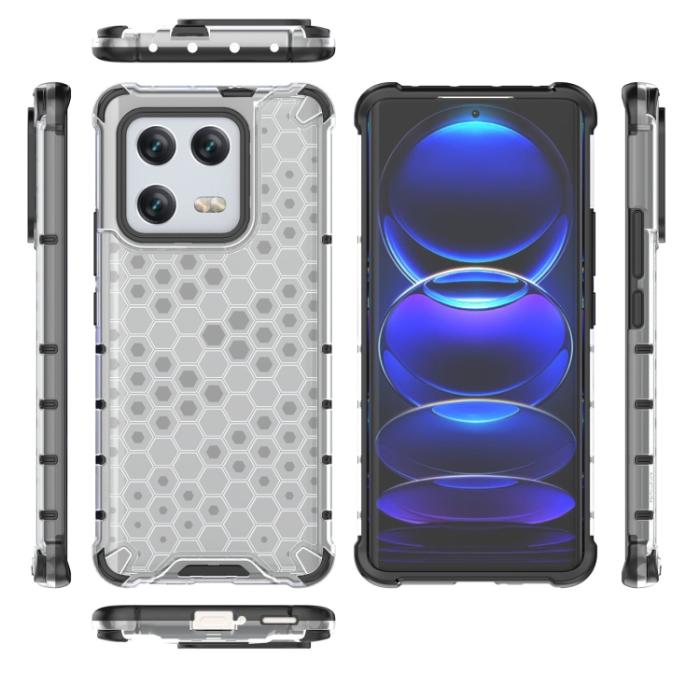 Bild 4, Xiaomi 13 Pro 5G Skal Shockproof Honeycomb Textur Vit