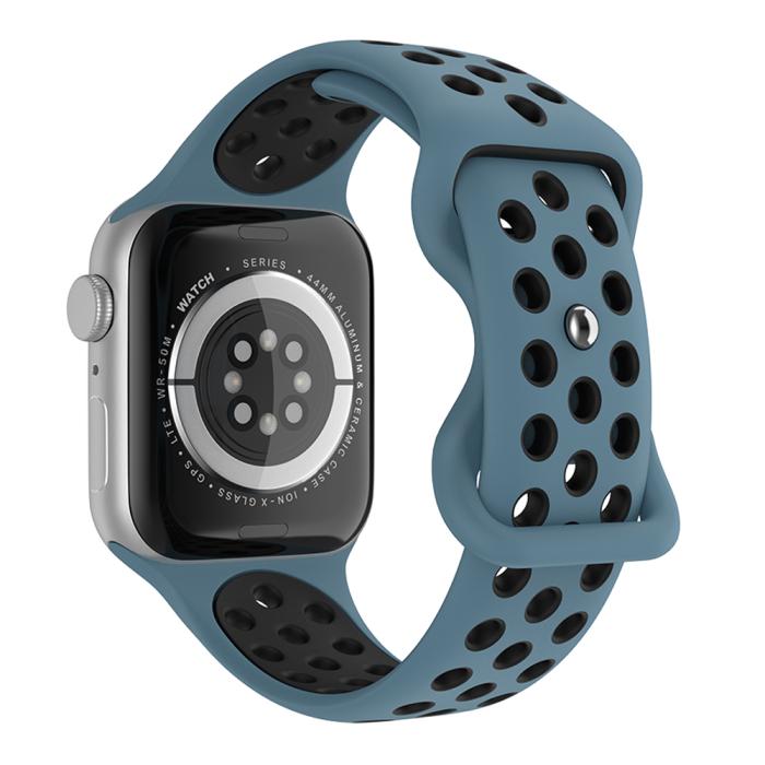 Bild 1, Sportarmband Dual-Color Apple Watch 41/40/38 mm (M/L) Blå/Svart