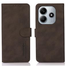 KHAZNEH Xiaomi Redmi Note 14 4G Fodral Retro L&auml;der Brun