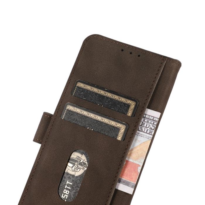 Bild 5, KHAZNEH Xiaomi Redmi Note 14 4G Fodral Retro Läder Brun