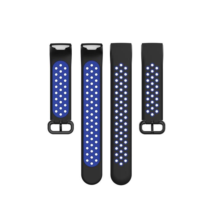 Bild 5, Fitbit Charge 4/3 Silikon Träningsarmband Svart/Blå