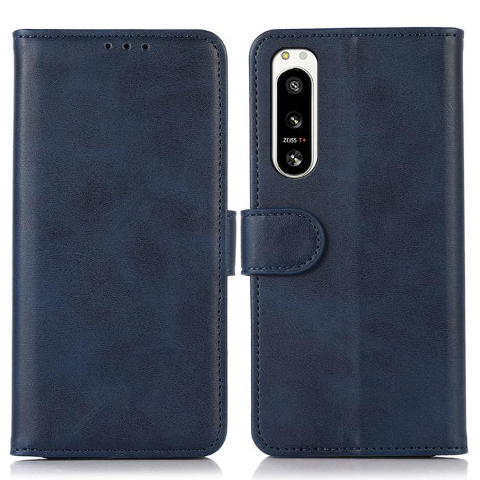Bild 1, Sony Xperia 5 IV Fodral Läder Blå