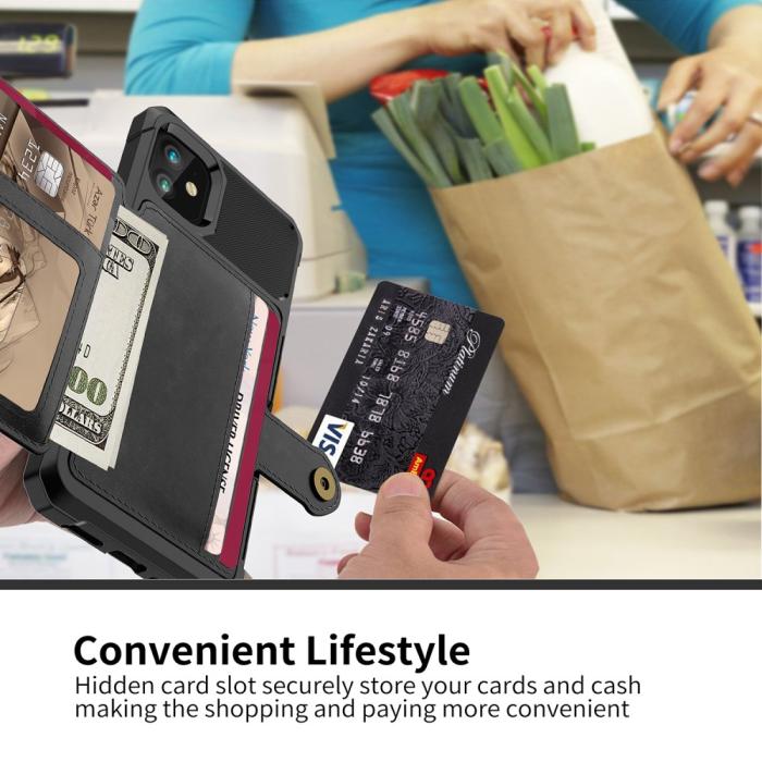 Bild 4, iPhone 12 Mini - Skal Med Magnetiskt Plånbok - Svart