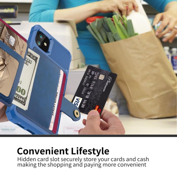 Bild 4, iPhone 12 Mini - Skal Med Magnetiskt Plånbok - Blå