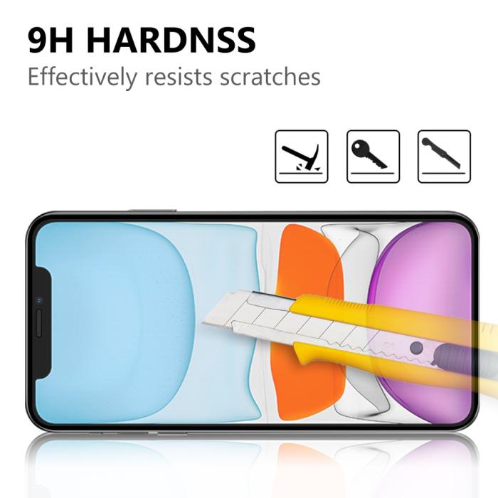Bild 3, iPhone 12 Mini - Heltäckande Premium Skärmskydd I Härdat Glas