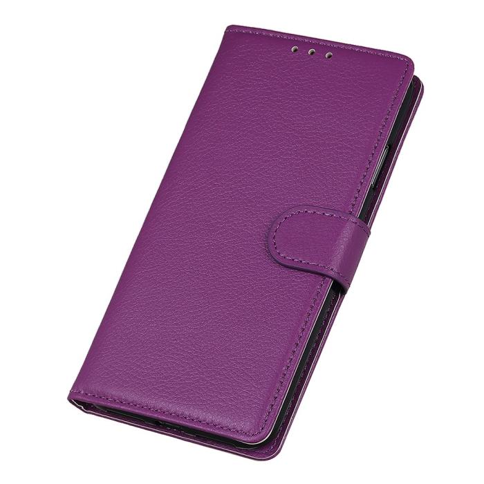 Bild 4, Samsung Galaxy A32 5G - Litchi Textur Fodral - Lila