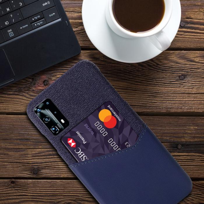 Bild 2, Huawei P40 - Skal med plats för kort - Mörk Blå