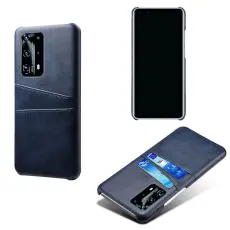 Huawei P40 - Skal med Kortfack - M&ouml;rk Bl&aring;