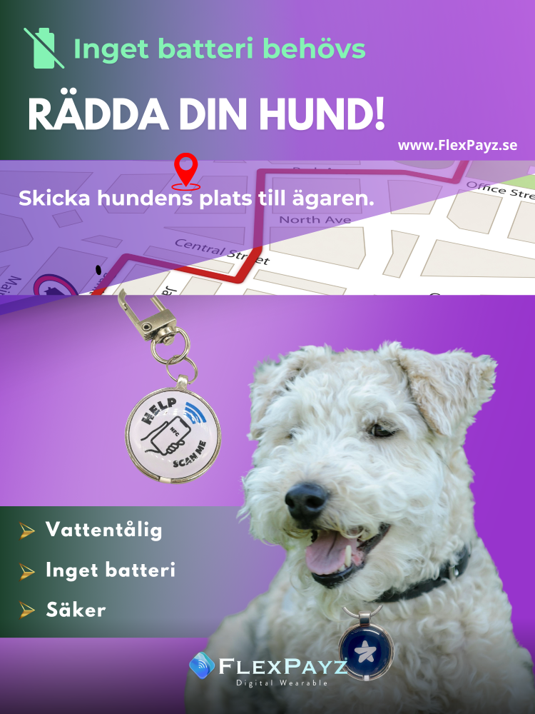 FlexPet Passiv Spårningstagg För Husdjur