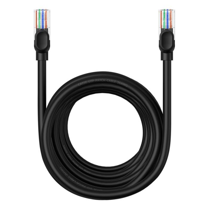 Bild 1, BASEUS 8 m Cat5 RJ45 Nätverkskabel Svart