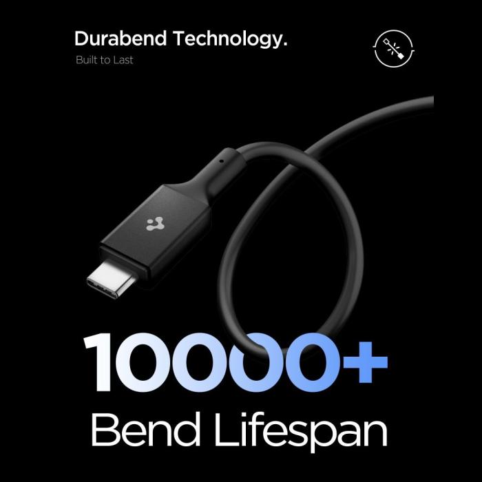 Bild 5, Spigen 1.2m 240W USB-C - USB-C Kabel Essential Svart