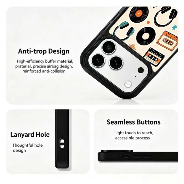 Bild 3, iPhone 18 Pro Max/17 Pro Max Skal MagSafe UV-Mönster Instrument