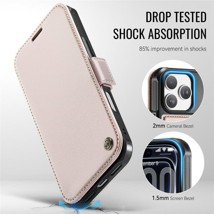 Bild 5, CASEME iPhone 17 Pro Max Skal RFID Plånbok Roséguld