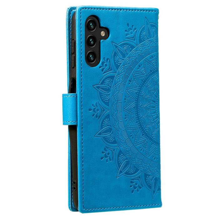 Bild 5, Samsung Galaxy A54 5G Fodral Mandala Läder Blå