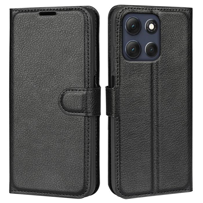 Bild 5, Motorola Moto G86 5G Fodral Litchi Läder Svart