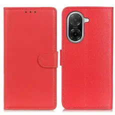Xiaomi Redmi A5 Fodral Litchi L&auml;der R&ouml;d