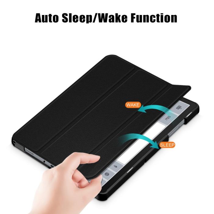 Bild 4, Samsung Galaxy Tab A9 Plus Fodral Tri-Fold PU Läder Svart