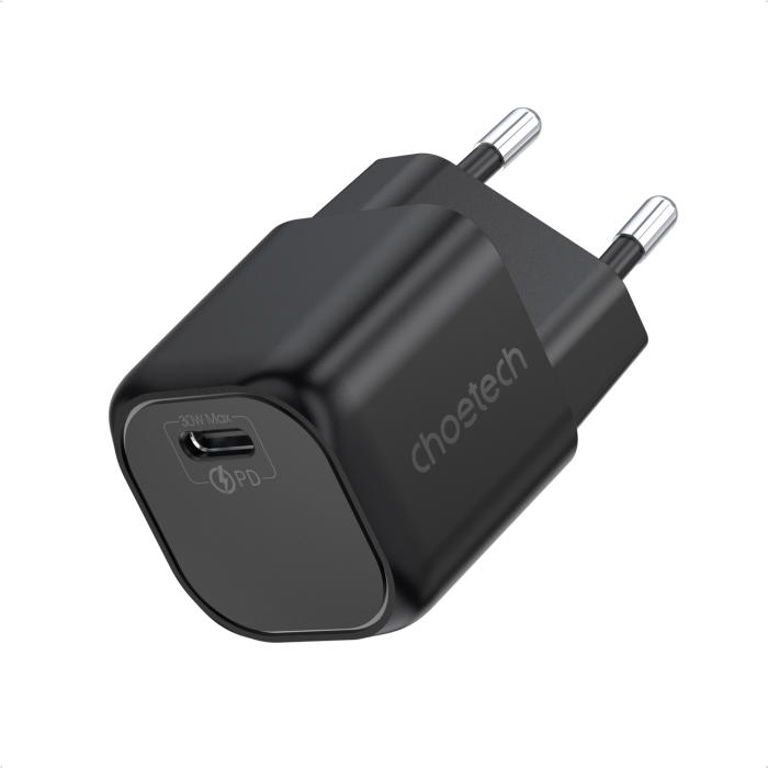 Bild 1, Choetech 30W GaN PD USB-C Väggladdare Svart