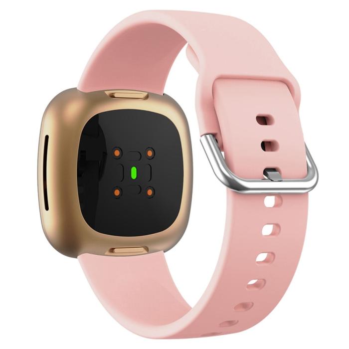 Bild 1, Fitbit Versa 4/Sense 2 Klockarmband Silikon Rosa