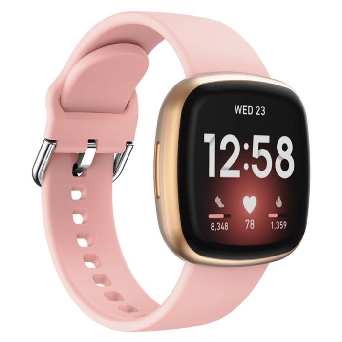 Bild 2, Fitbit Versa 4/Sense 2 Klockarmband Silikon Rosa