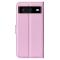 Google Pixel 8 Fodral Litchi Textur Ljus Rosa