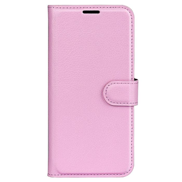 Bild 5, Google Pixel 8 Fodral Litchi Textur Ljus Rosa