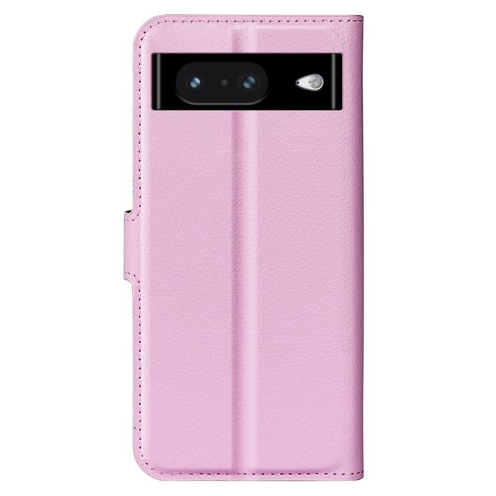 Bild 6, Google Pixel 8 Fodral Litchi Textur Ljus Rosa