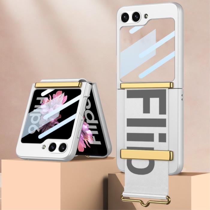 Bild 1, GKK Galaxy Z Flip 6 / 7 FE Skal Bälte Hybrid Silver/Grå