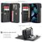 CASEME iPhone 13 Fodral/Skal Magnet 2in1 Multifunktionell Svart