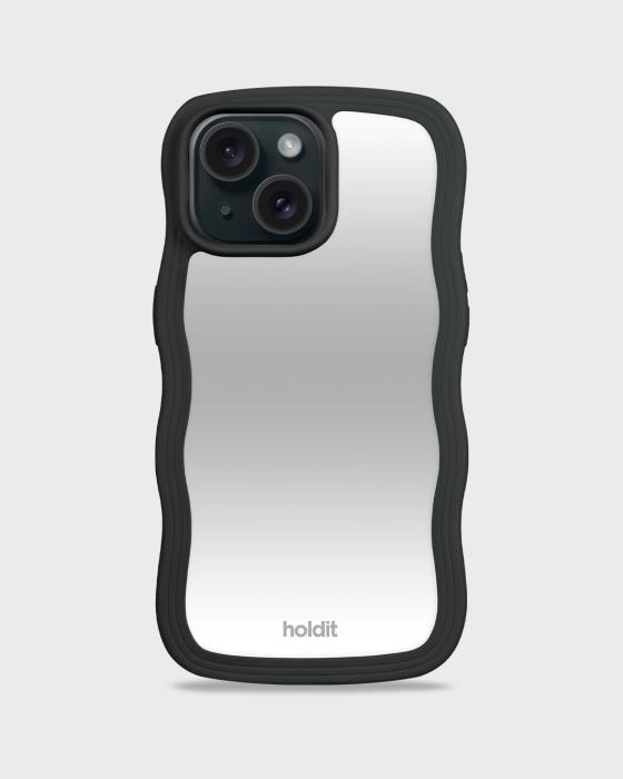 Bild 1, holdit iPhone 15/14/13 Skal Wavy Black Mirror