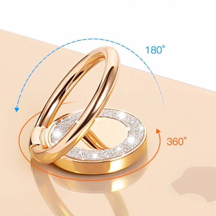 Bild 4, Tech-Protect Magnetisk Ring Hållare Glitter Guld