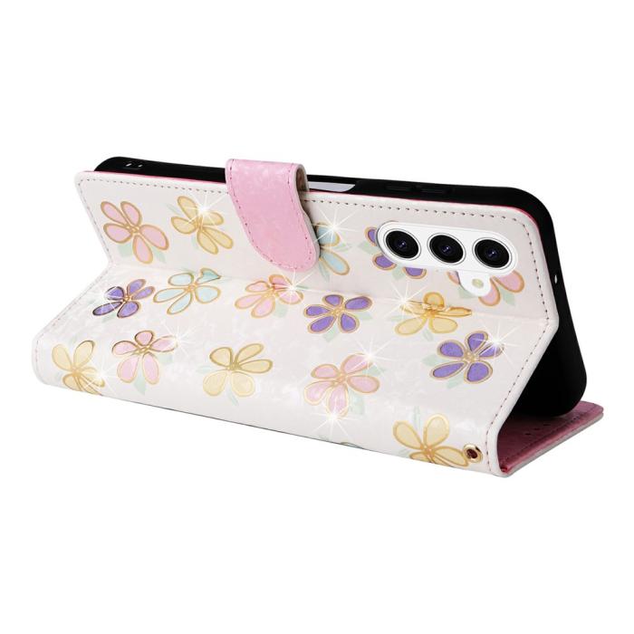Bild 4, Samsung Galaxy S26 Plus Fodral RFID Läder Färgglada Blommor