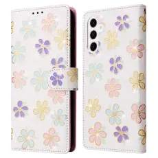 Samsung Galaxy S26 Plus Fodral RFID L&auml;der F&auml;rgglada Blommor