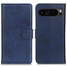 Google Pixel 10 Pro XL/ 9 Pro XL Fodral L&auml;der Bl&aring;