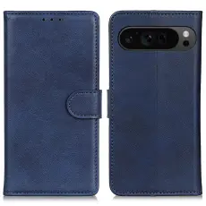 Google Pixel 10 Pro XL/ 9 Pro XL Fodral L&auml;der Bl&aring;