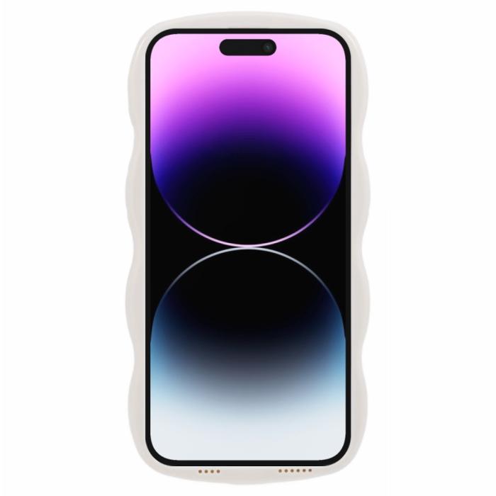 Bild 2, iPhone 14 Pro Mobilskal Wavy Textur Beige