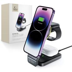 Tech-Protect 15W Qi Tr&aring;dl&ouml;s Magnetisk MagSafe Laddare Svart